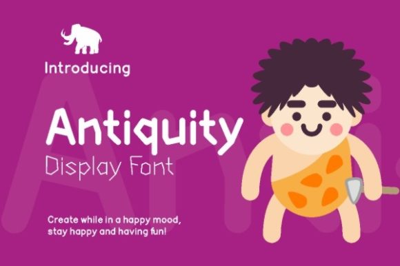 Antiquity Font: A Playful Display Typeface for Creative Makers