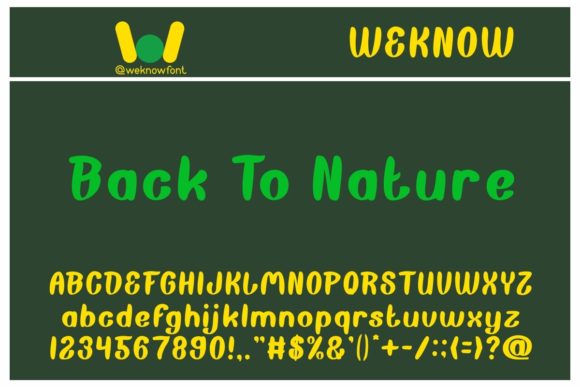 Back to Nature Font: A Display Typeface for Creative Makers
