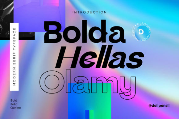 Bolda Hellas Elamy: A Display Font for Bold Handmade Creations