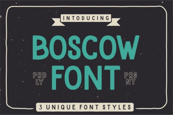Boscow: The Bold Display Font for Modern Crafters and Sellers