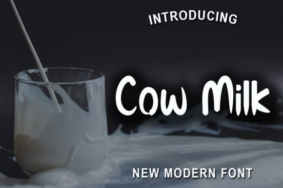 Cow Milk Display Font for Editorial Design