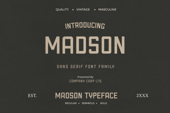 Madson Font: A Futuristic Typeface for Bold Campaigns