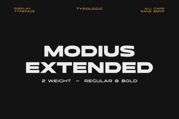 Modius Extended: A Modern Display Font for Creative Crafters