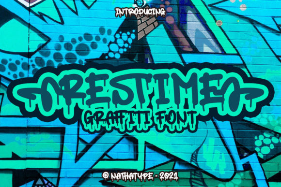 Restime Font: A Bold Display Typeface for Creepy and Street Art Styles