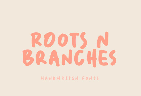 Roots N Branches: A Playful Display Font for Handmade Crafts
