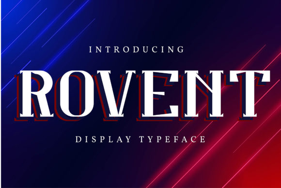 Rovent Typeface: Retro Display Font for Bold Brand Identity