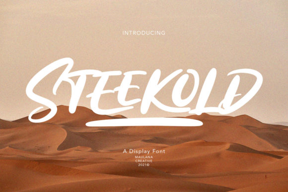 Steekold Brushed Display Typeface for Modern Branding